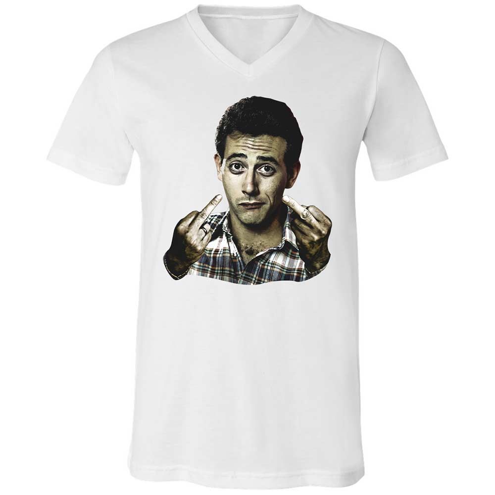Unisex V-Neck T-Shirt - F3RYF1GF - White - 16