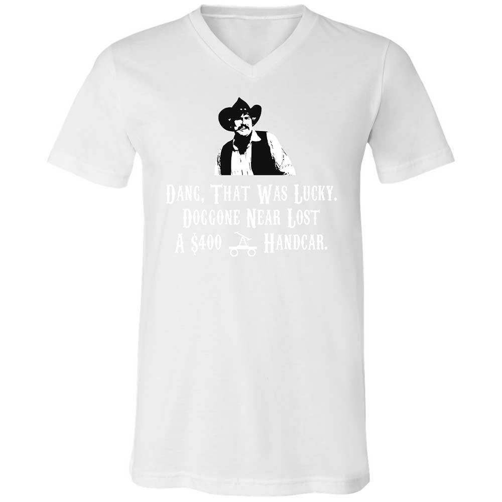 Unisex V-Neck T-Shirt - KBSZ9NKJ - White - 16