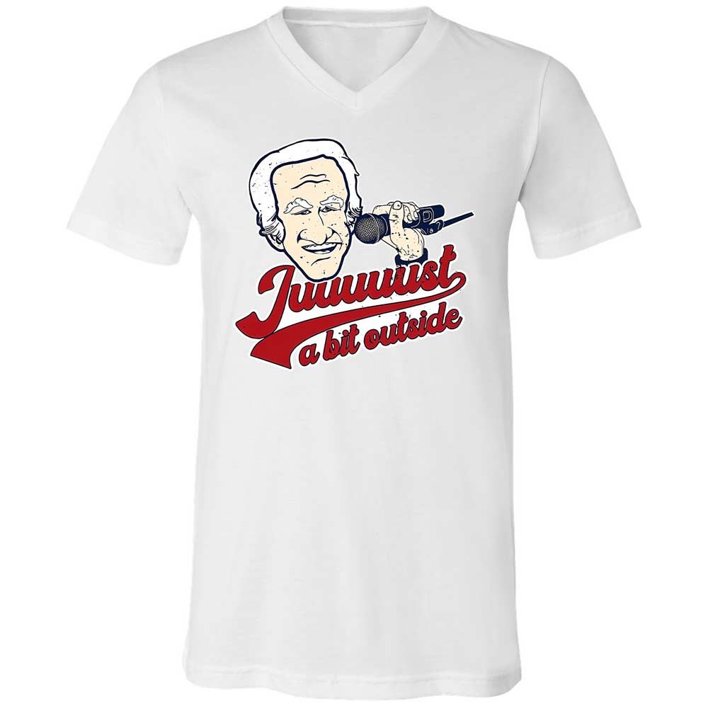 Unisex V-Neck T-Shirt - VJHZKPCZ - White - 16