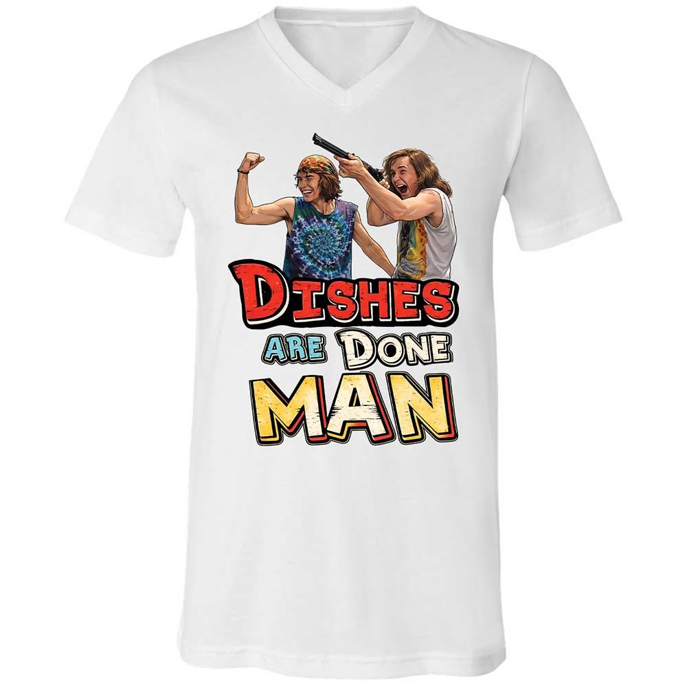 Unisex V-Neck T-Shirt - 3UWU8M86 - White - 16