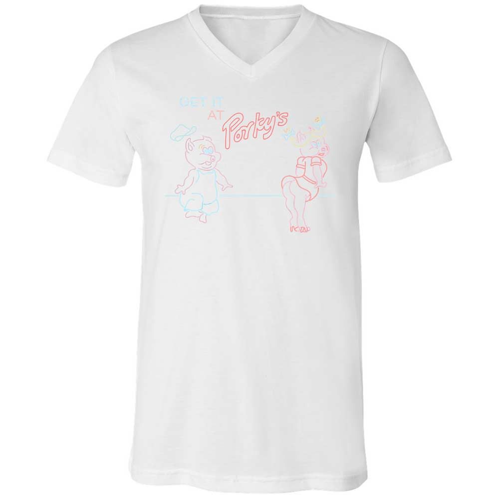 Unisex V-Neck T-Shirt - CNWSTWEY - White - 16