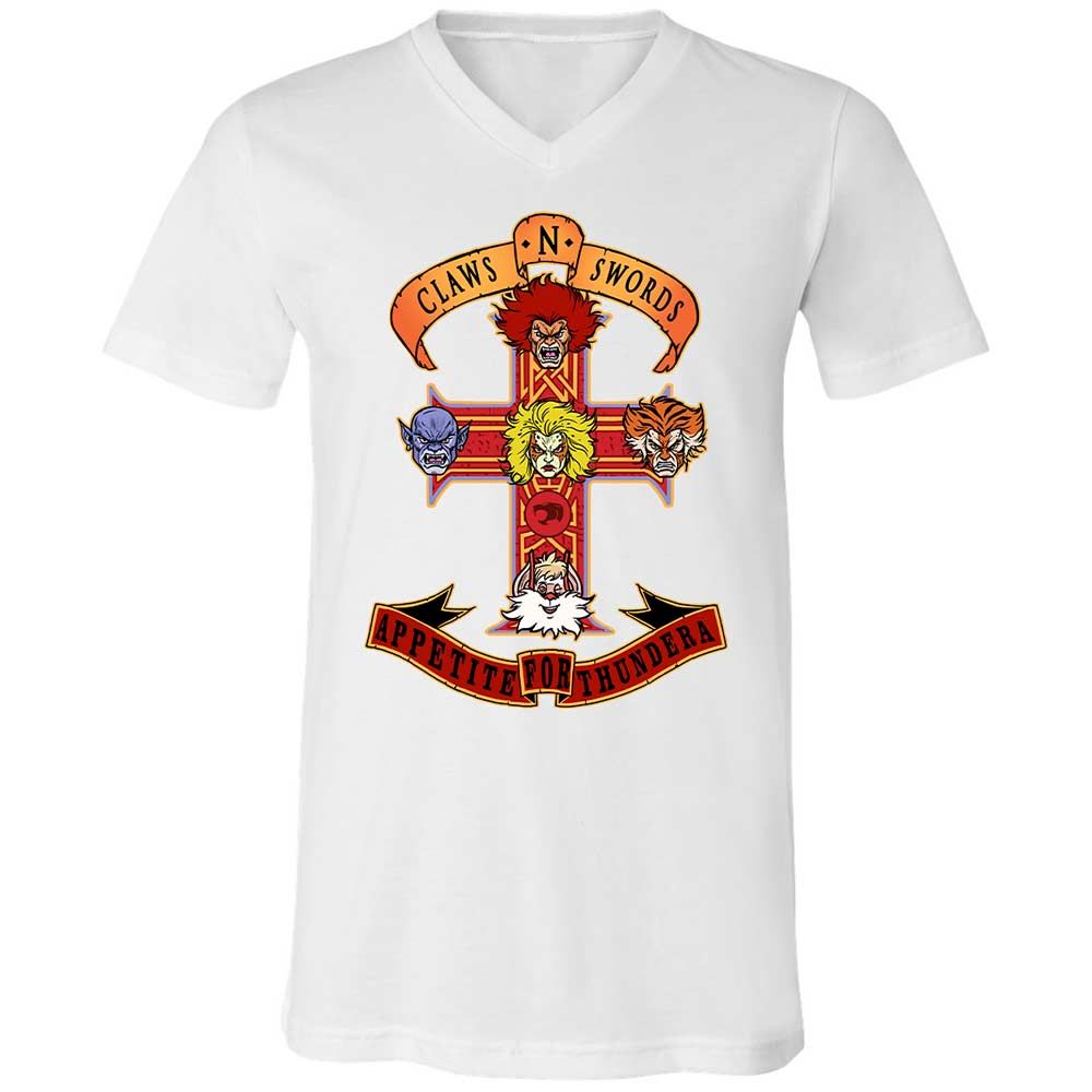 Unisex V-Neck T-Shirt - N34D6KRC - White - 16
