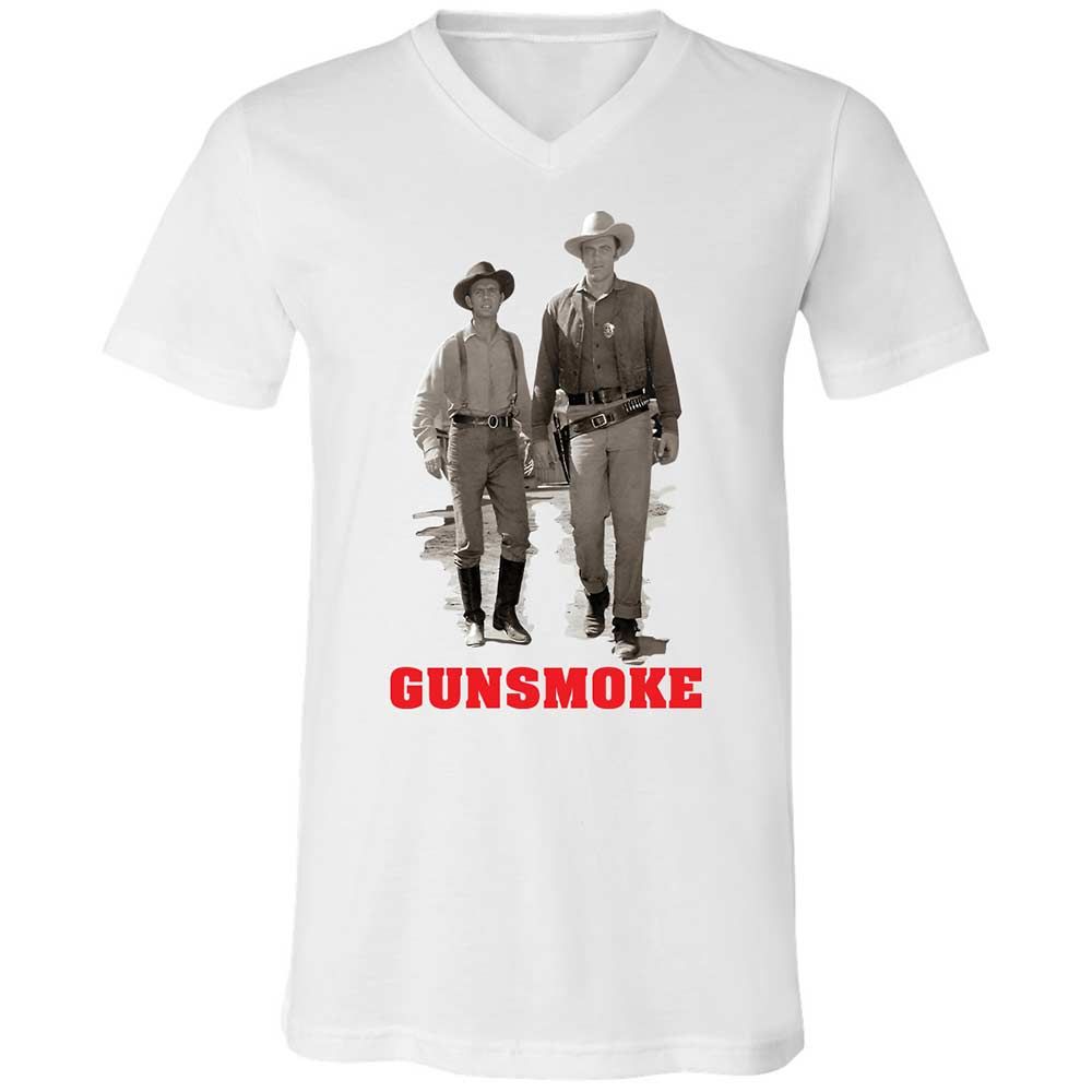 Unisex V-Neck T-Shirt - J6JGGQX9 - White - 16