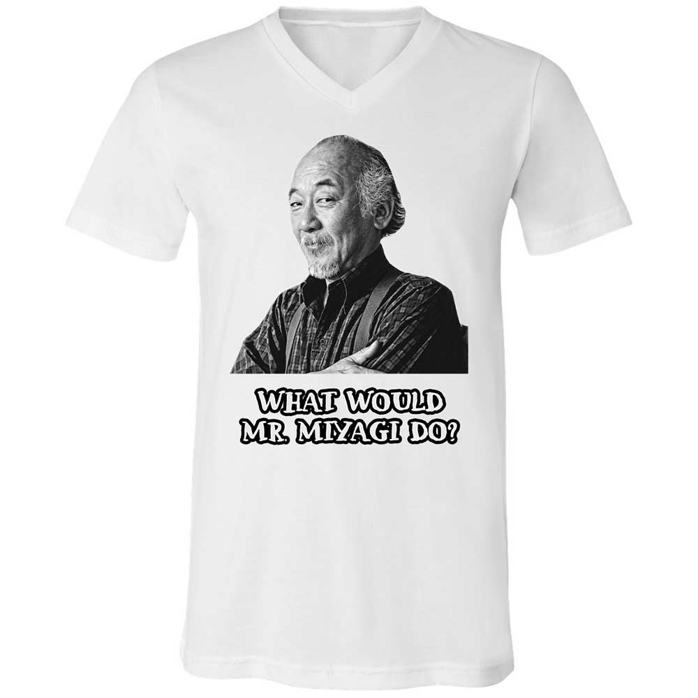 Unisex V-Neck T-Shirt - UKRZ7AXC - White - 16