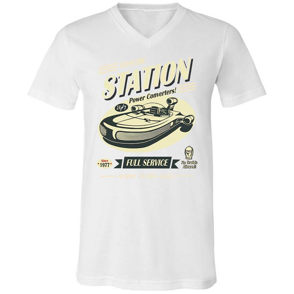 Unisex V-Neck T-Shirt - 83EFXEJU - White - 16