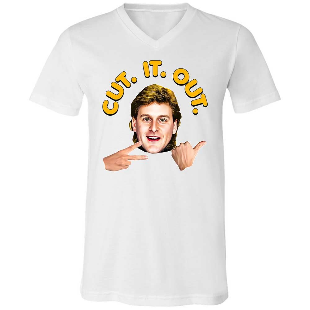 Unisex V-Neck T-Shirt - SGWBHS8H - White - 16