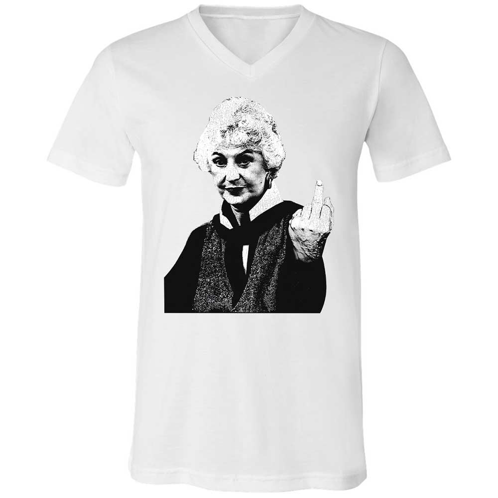 Unisex V-Neck T-Shirt - K99FHHNQ - White - 16