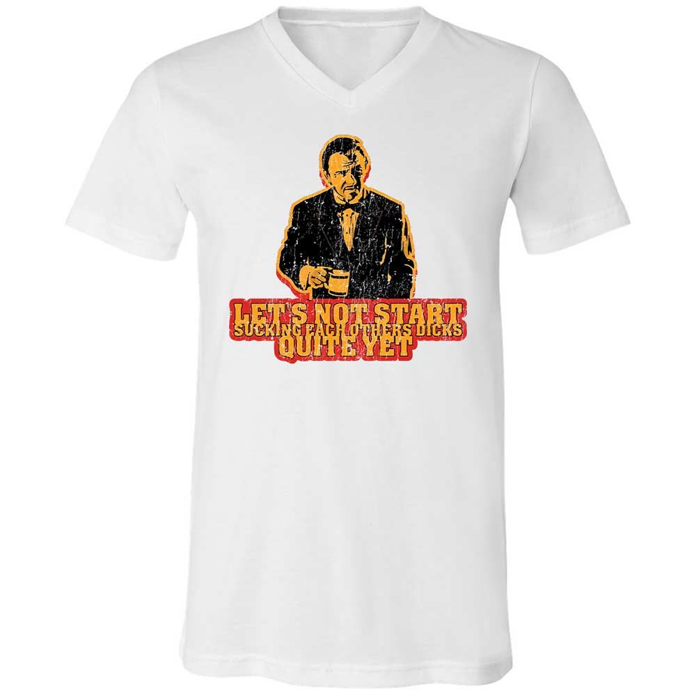 Unisex V-Neck T-Shirt - E6WE79KT - White - 16
