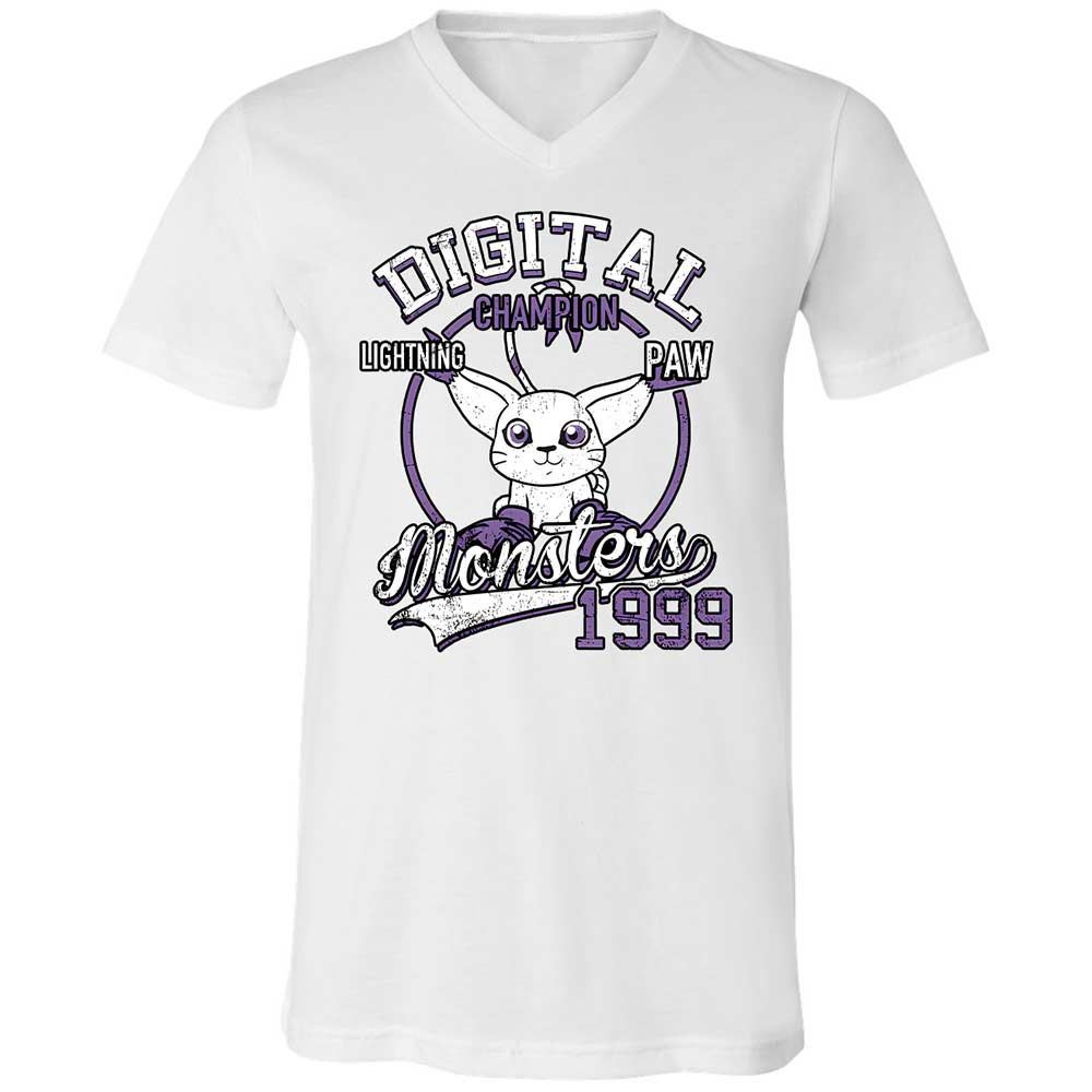 Unisex V-Neck T-Shirt - PQGXRYLZ - White - 16