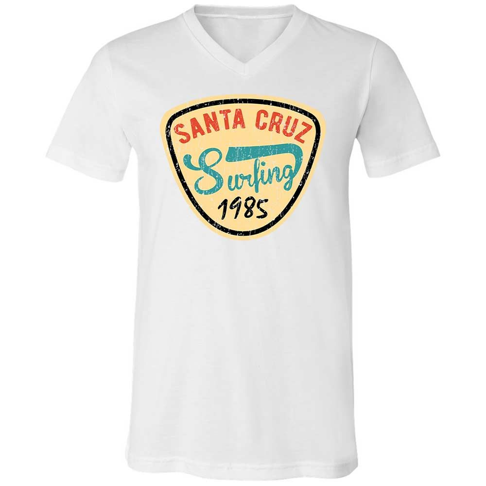 Unisex V-Neck T-Shirt - 894SF7XH - White - 16