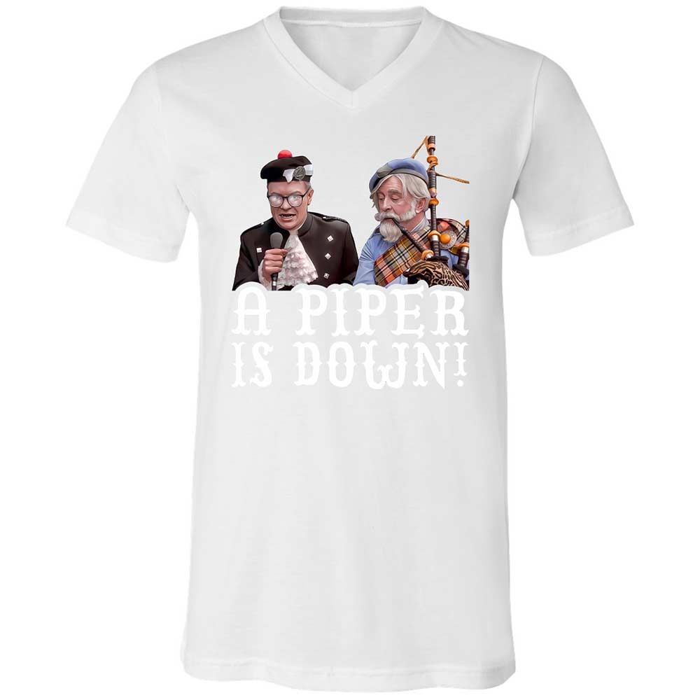 Unisex V-Neck T-Shirt - DAH4F6GJ - White - 16