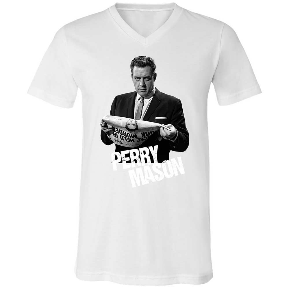 Unisex V-Neck T-Shirt - QFJYY96Z - White - 16