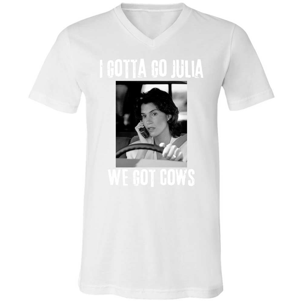 Unisex V-Neck T-Shirt - FUJ8YD6Q - White - 16