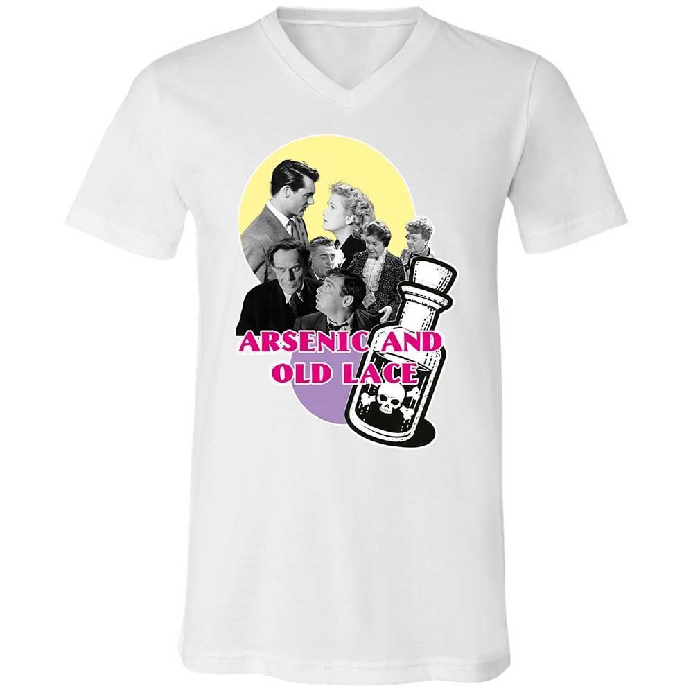 Unisex V-Neck T-Shirt - PDL8V7JR - White - 16