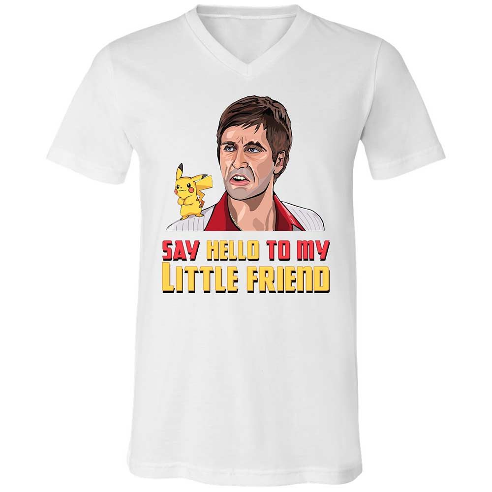Unisex V-Neck T-Shirt - W9GQA2XH - White - 16