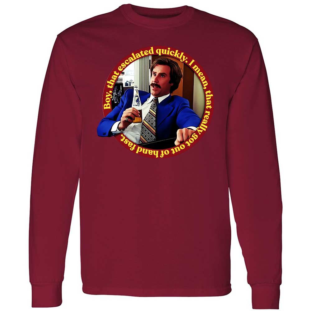 Long Sleeve T-Shirt - 8B4JUHJQ - Cardinal Red - 17