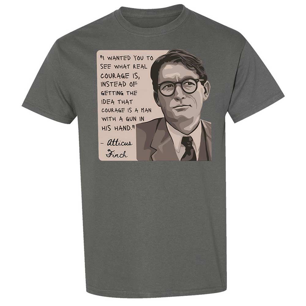 Real Courage Quote - Charcoal - 17