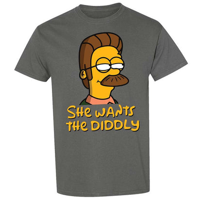 She Wants The Diddly - Charcoal - 17