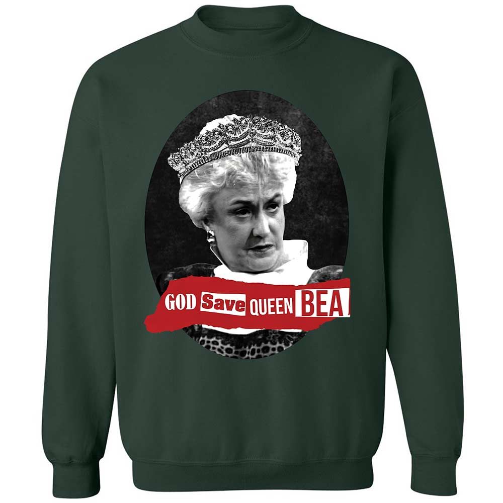 God Save Queen Bea - Forest Green - 17