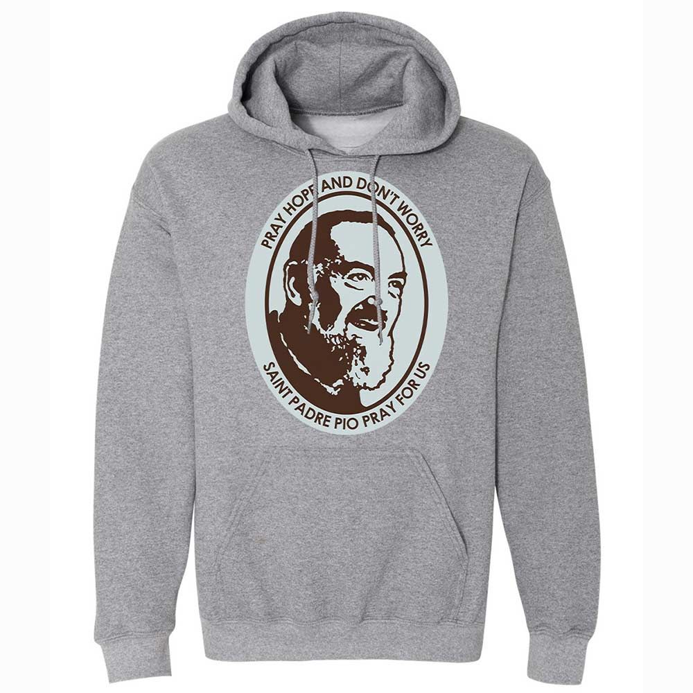 Pray, Hope, and Don't Worry - Graphite Heather - 17