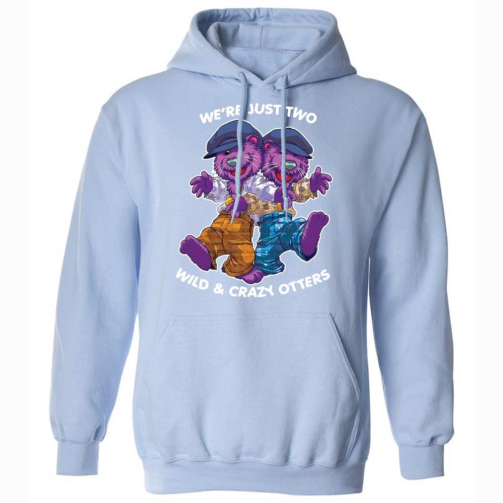 Two wild & crazy otters - Light Blue - 17
