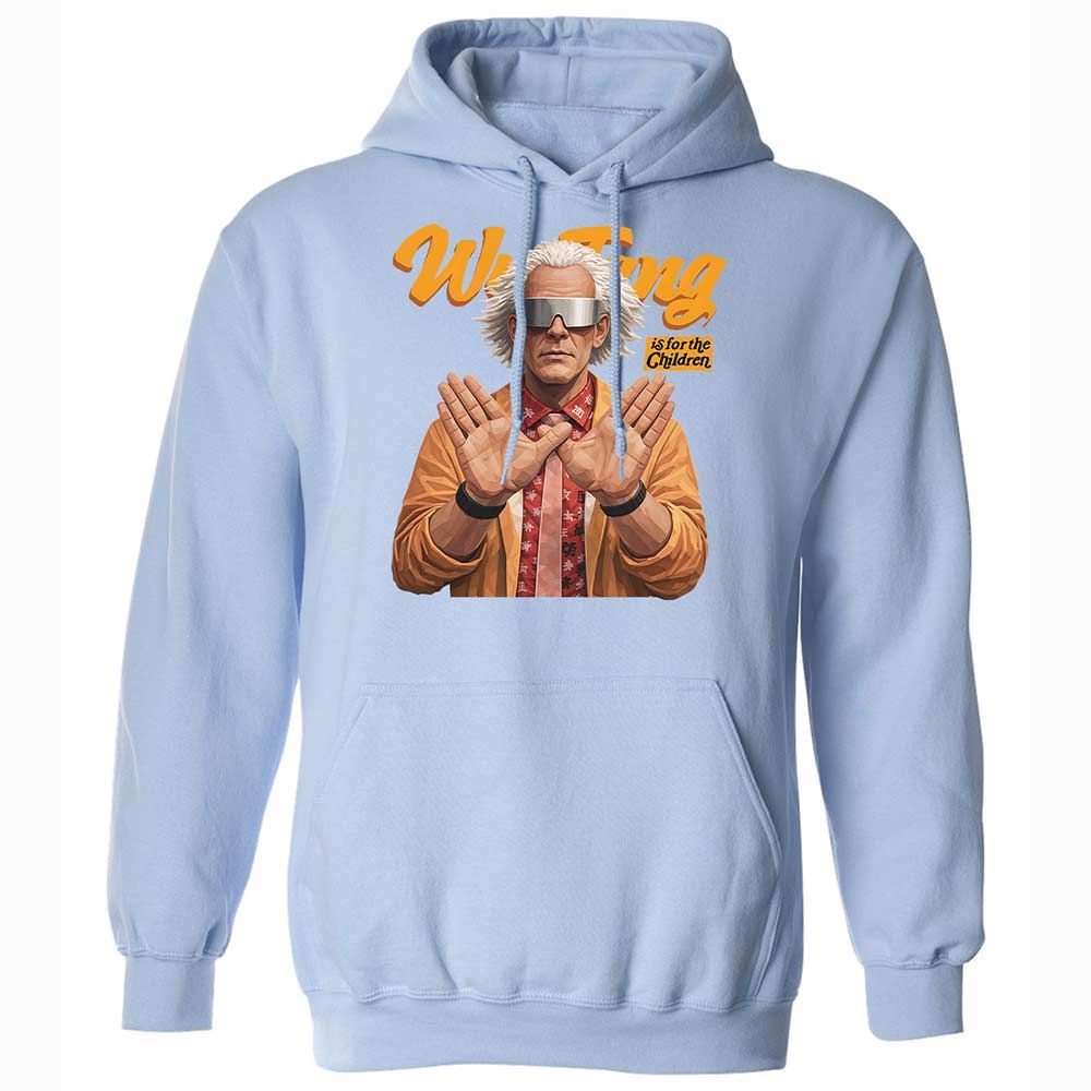 Classic Unisex Hoodie - Black - Light Blue - 17
