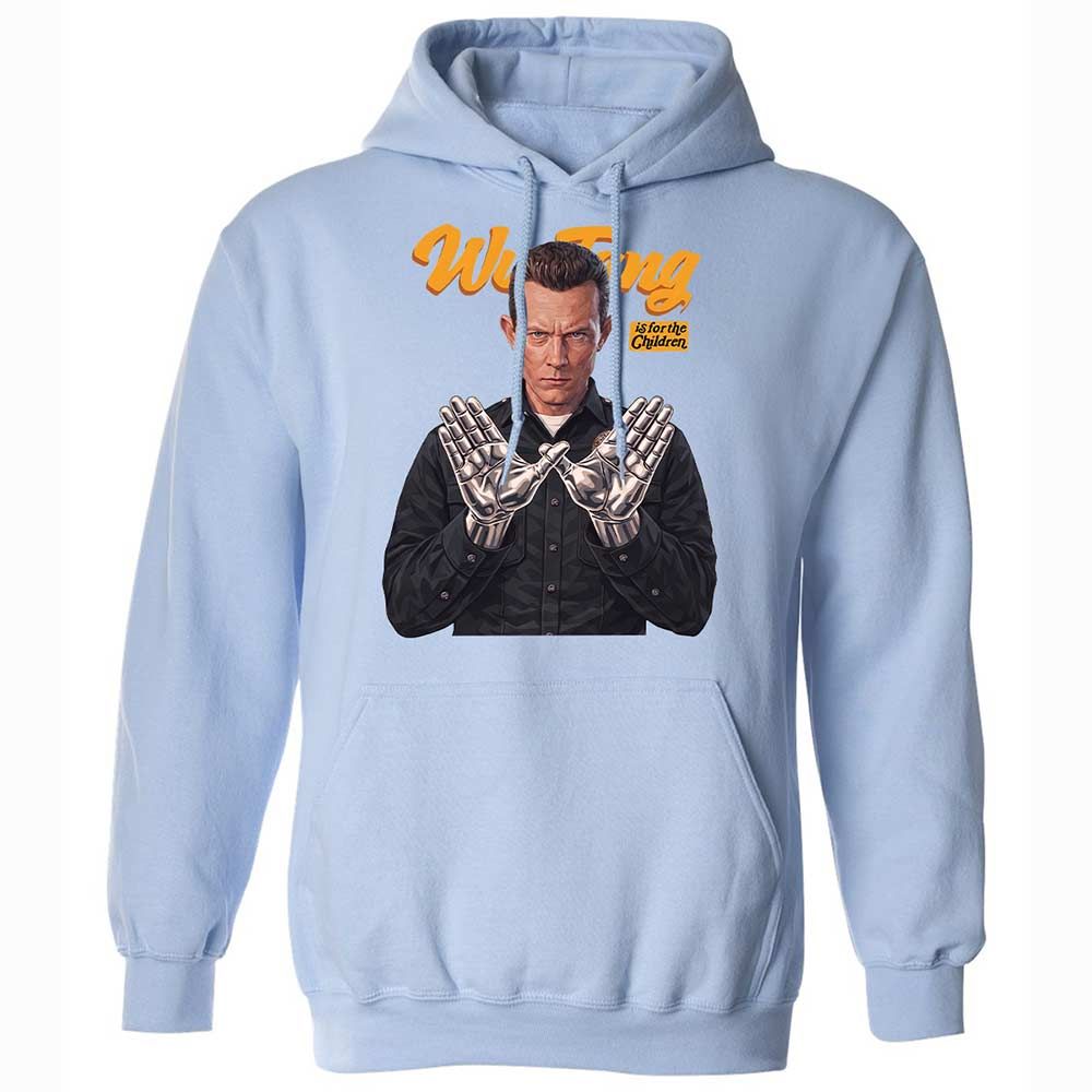 Classic Unisex Hoodie - Black - Light Blue - 17