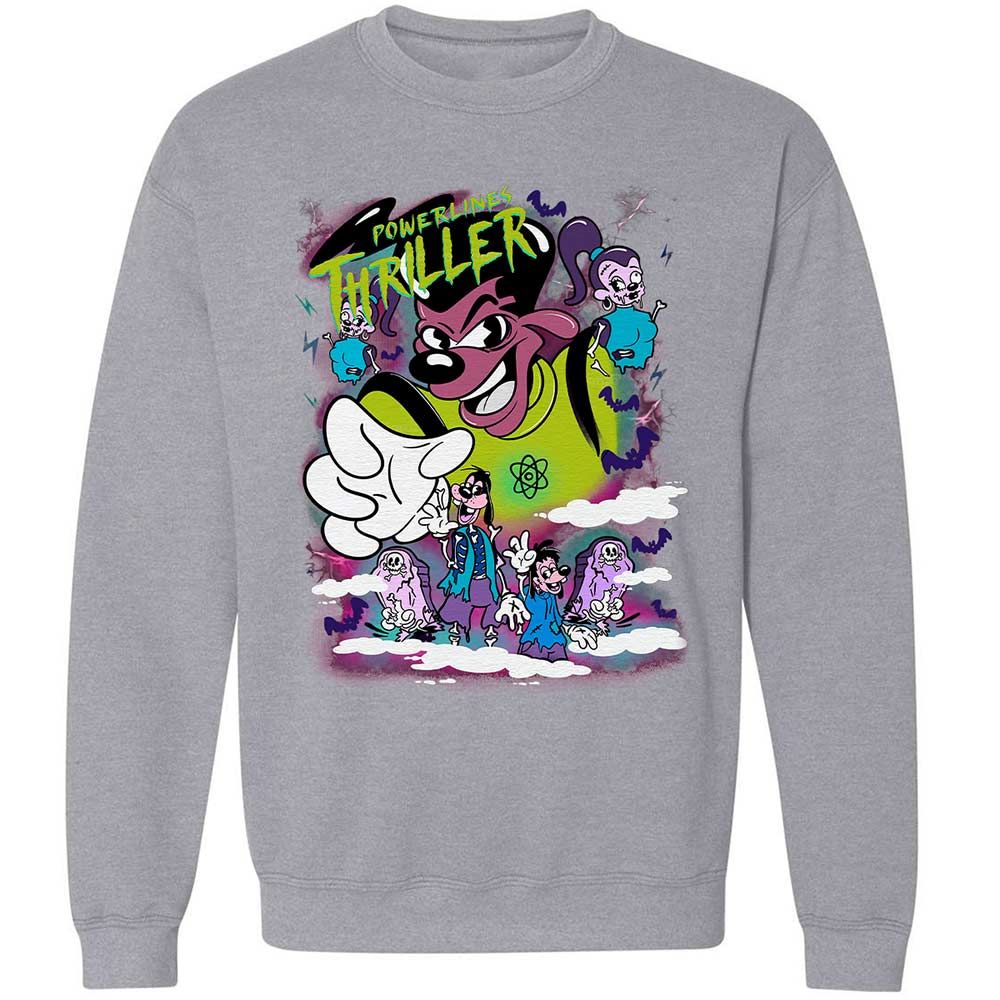 Vintage Pop Cartoon Horror Mashup - Sport Grey - 17