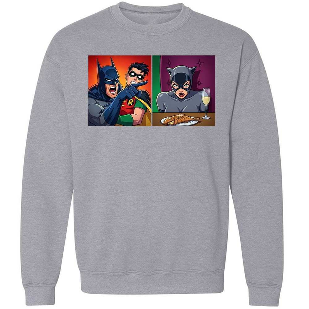 Bat Yelling at Catwoman - Sport Grey - 17
