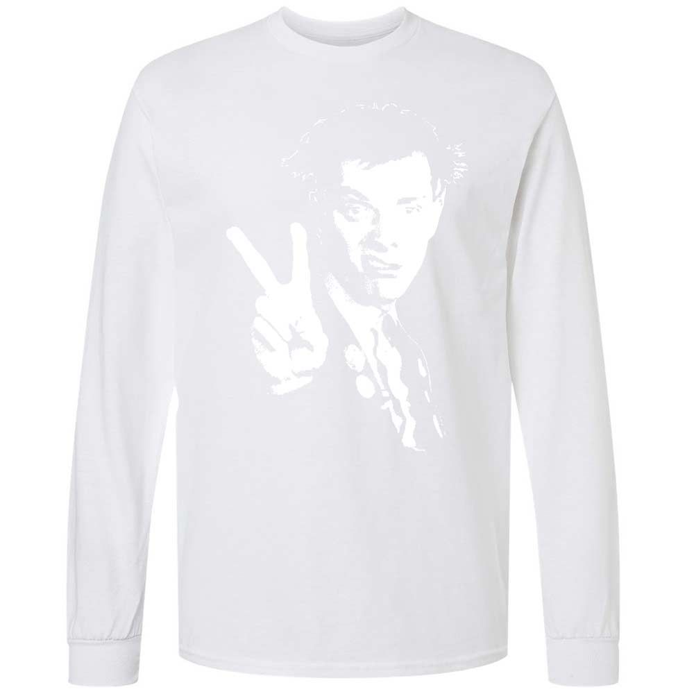 Long Sleeve T-Shirt - Black - White - 17
