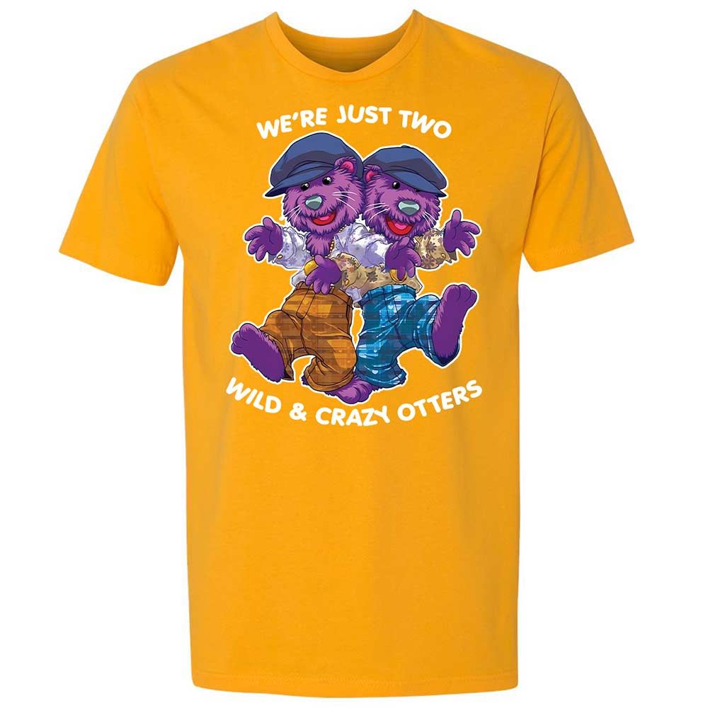 Two wild & crazy otters - Gold - 18