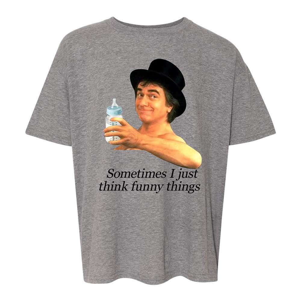 Sometimes I just think funny things - Graphite Heather - 18