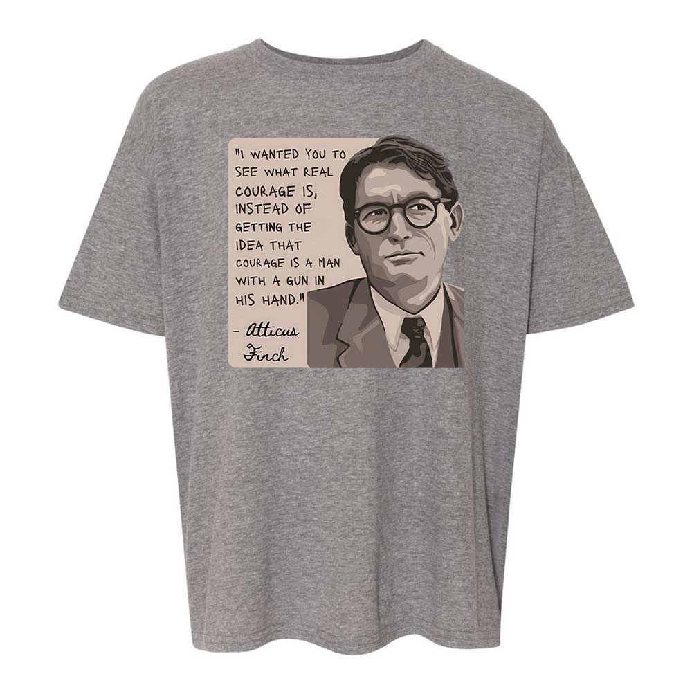 Real Courage Quote - Graphite Heather - 18