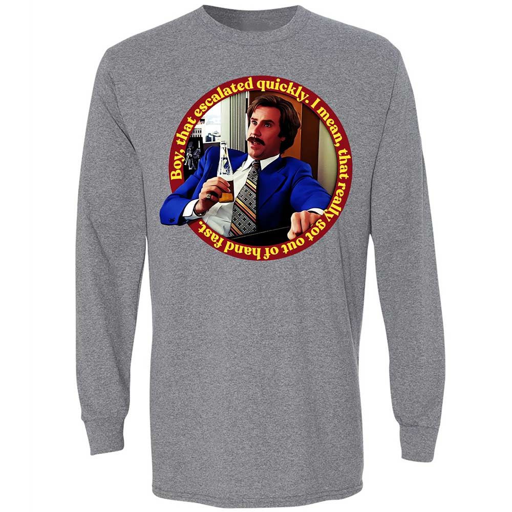 Long Sleeve T-Shirt - 8B4JUHJQ - Graphite Heather - 18