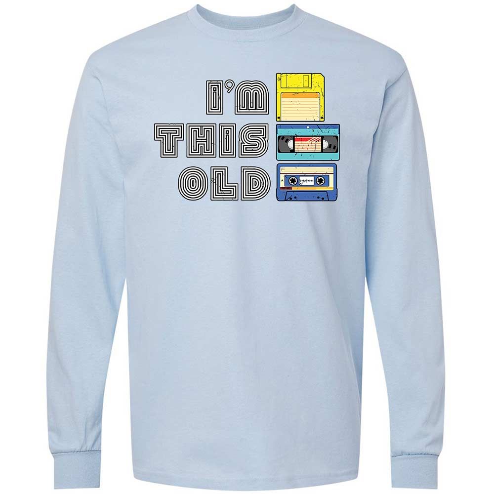 Long Sleeve T-Shirt - Black - Light Blue - 18