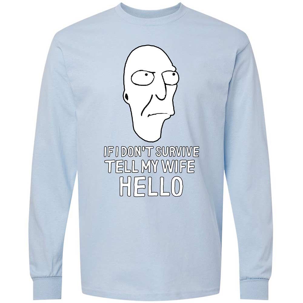 Long Sleeve T-Shirt - 7658UXGZ - Light Blue - 18