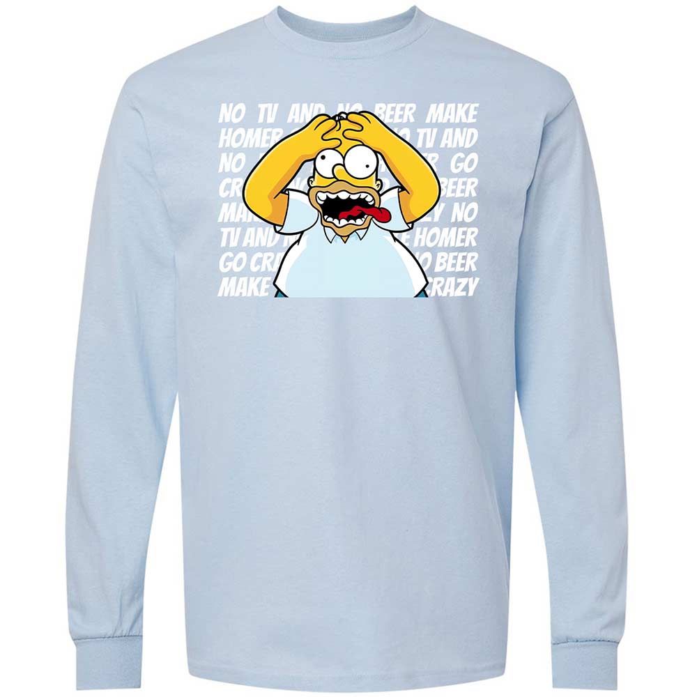 No TV and No Beer Make Homer Go Crazy - Light Blue - 18