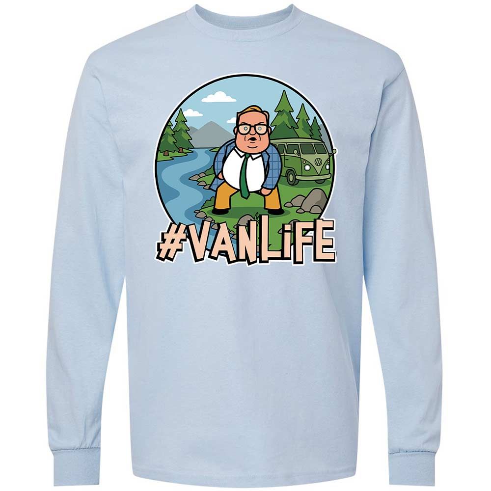 Vanlife living in a van down by the river - Light Blue - 18