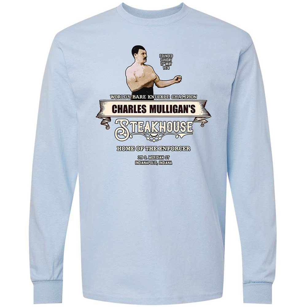 Long Sleeve T-Shirt - YWP8KGQ7 - Light Blue - 18