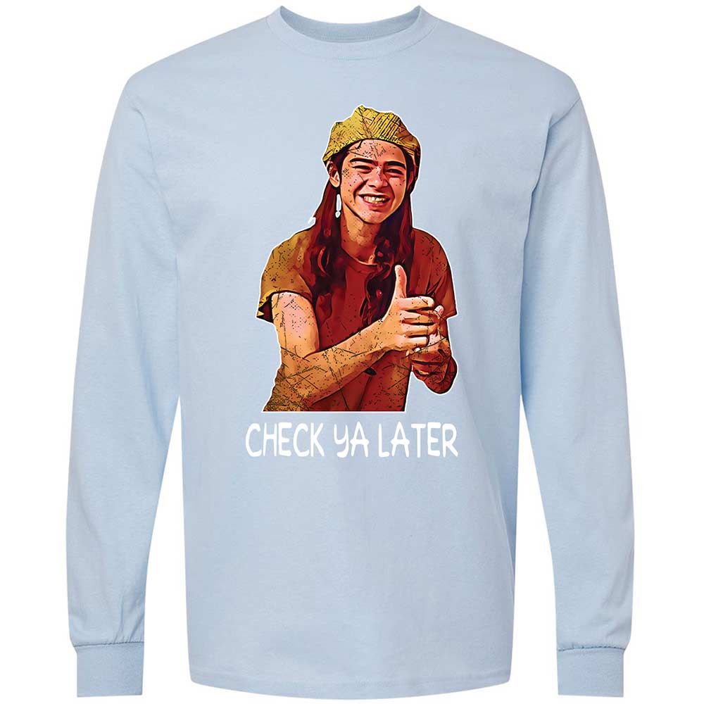 Long Sleeve T-Shirt - WZSX6C2K - Light Blue - 18