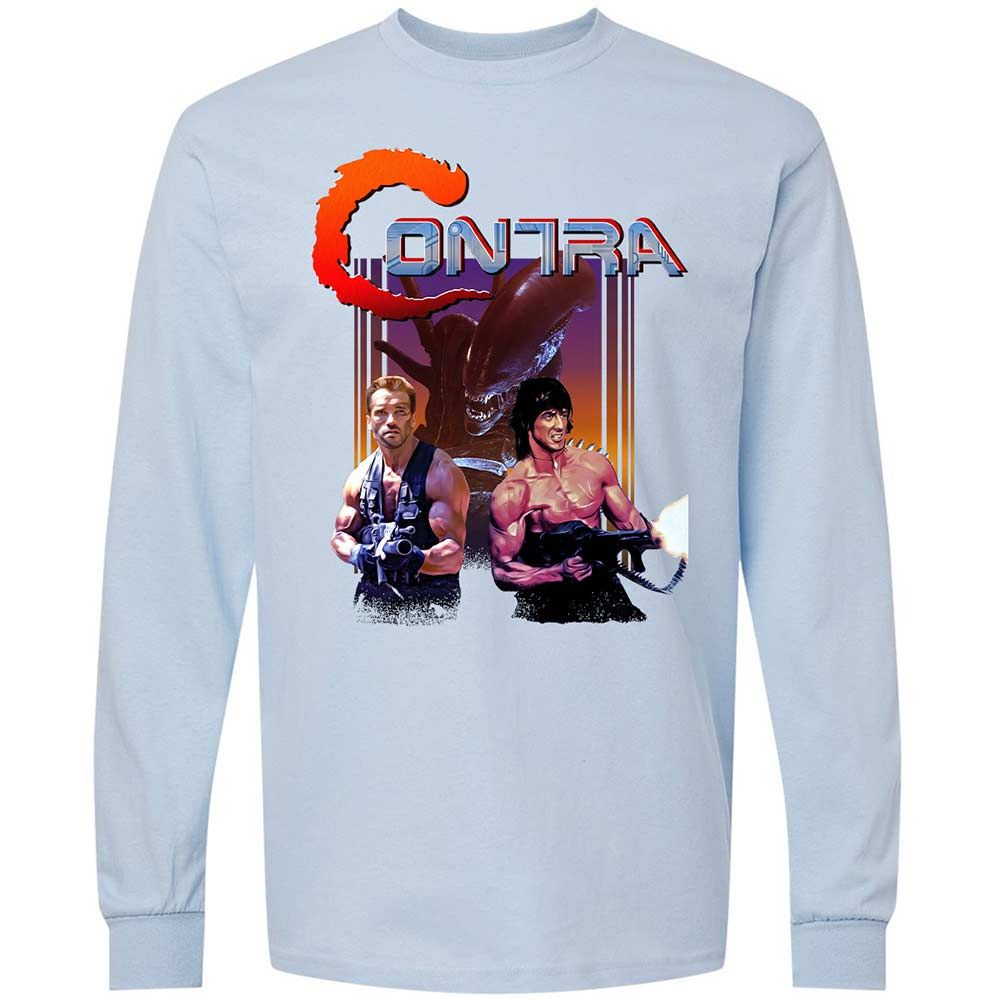 Long Sleeve T-Shirt - F8AHF1XJ - Light Blue - 18