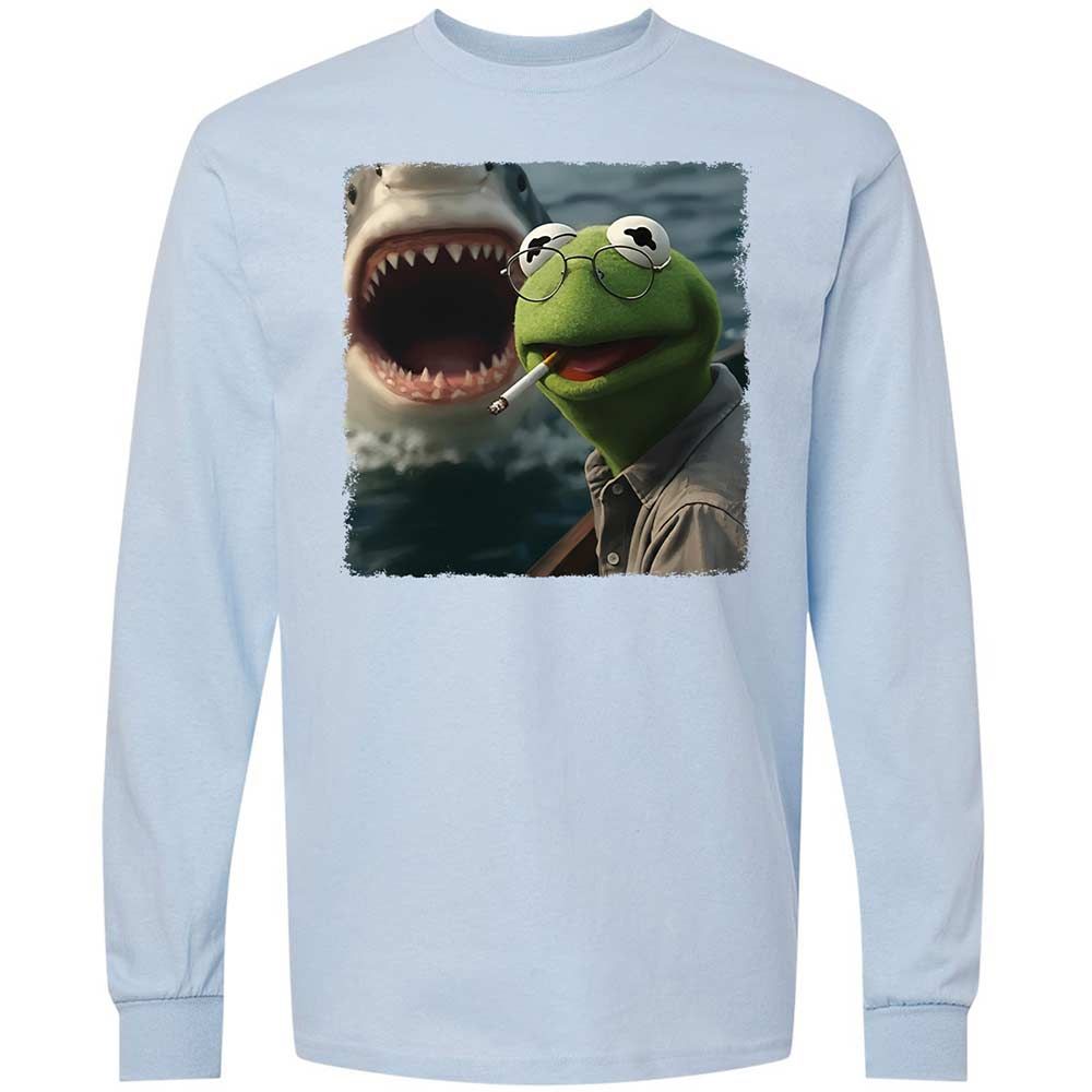 Long Sleeve T-Shirt - HNDVU18Y - Light Blue - 18