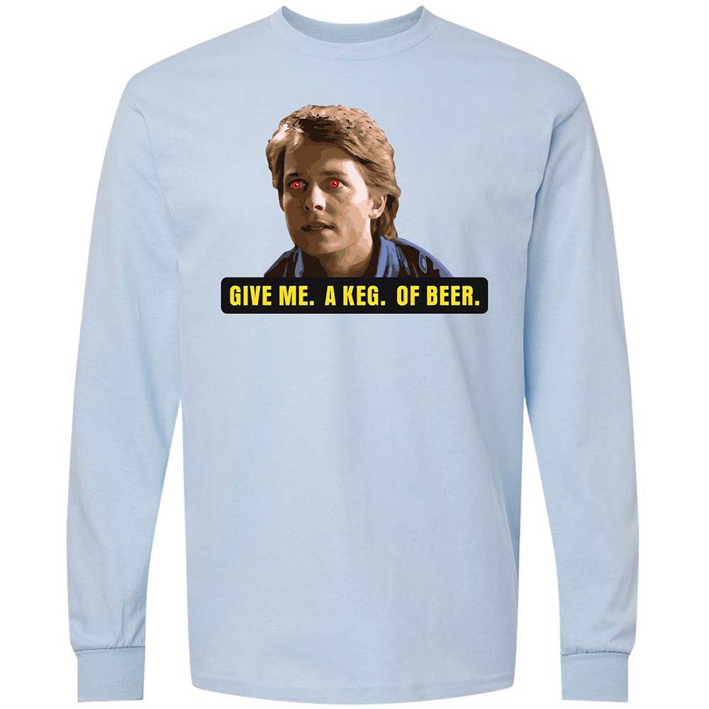 Long Sleeve T-Shirt - HX33NMYJ - Light Blue - 18