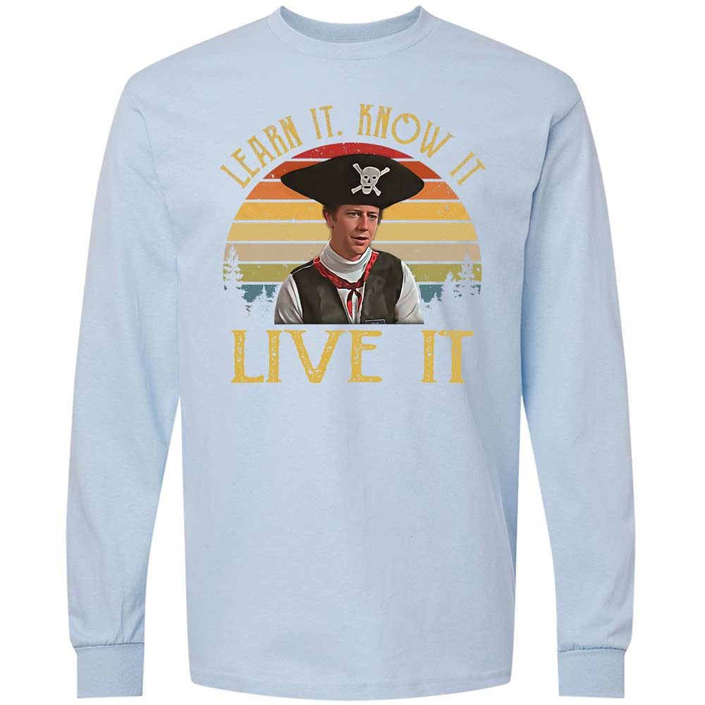 Long Sleeve T-Shirt - T97UEYCD - Light Blue - 18