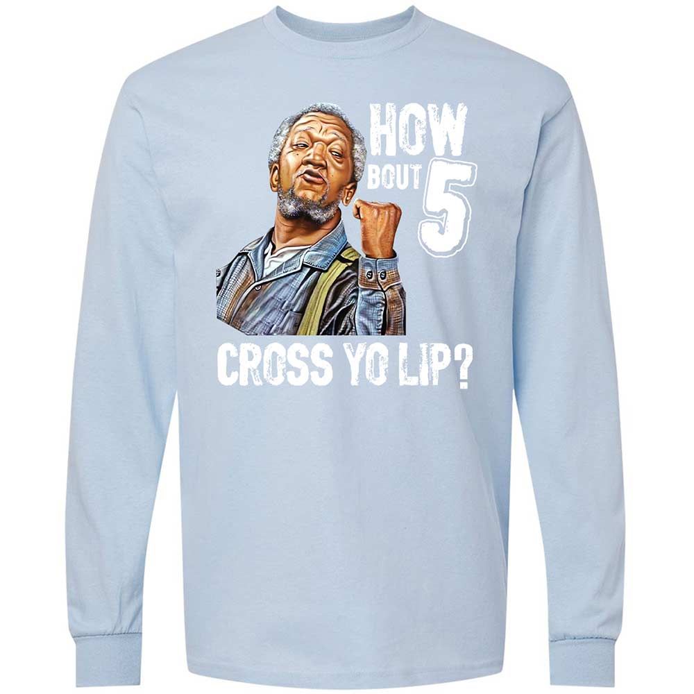 How bout 5 cross yo lip - Light Blue - 18