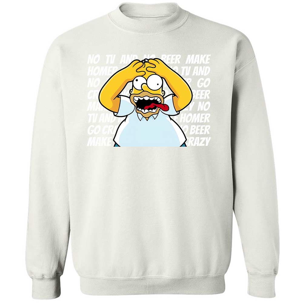 No TV and No Beer Make Homer Go Crazy - White - 18