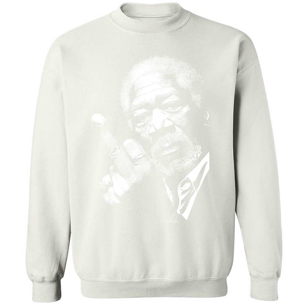Morgan Freeman middle finger - White - 18