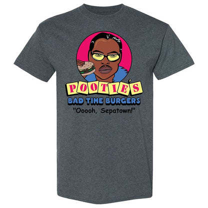 Pootie's Bad Time Burgers - Dark Heather - 19