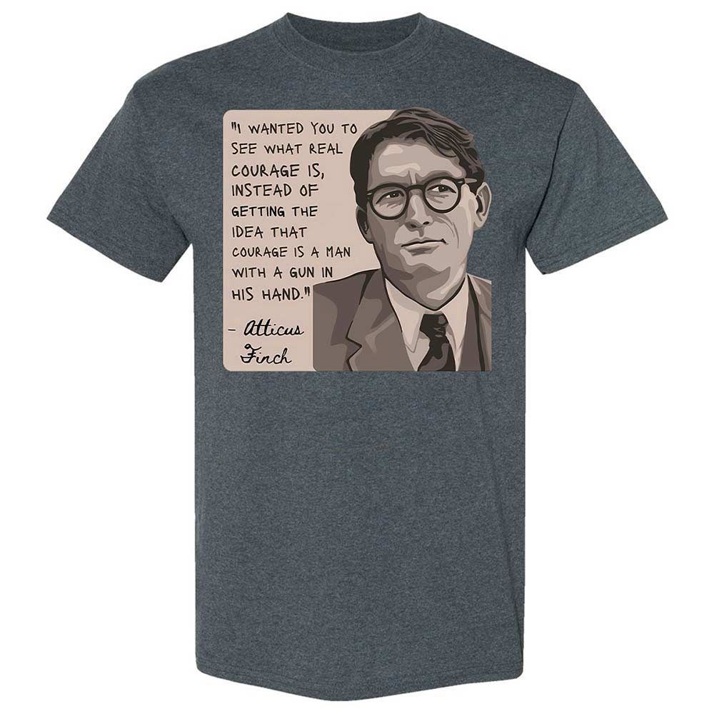 Real Courage Quote - Dark Heather - 19