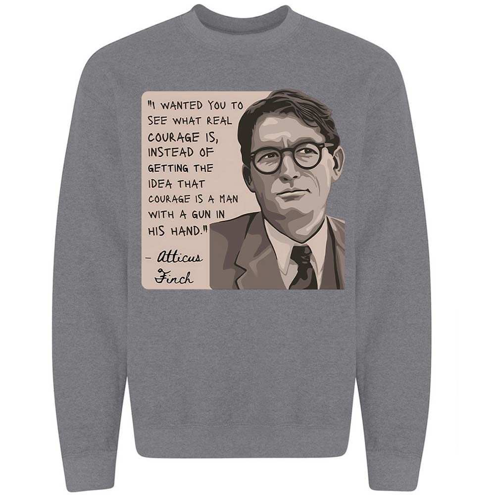 Real Courage Quote - Graphite Heather - 19